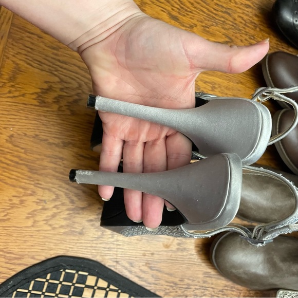 Silver sequin heels - Picture 4 of 4